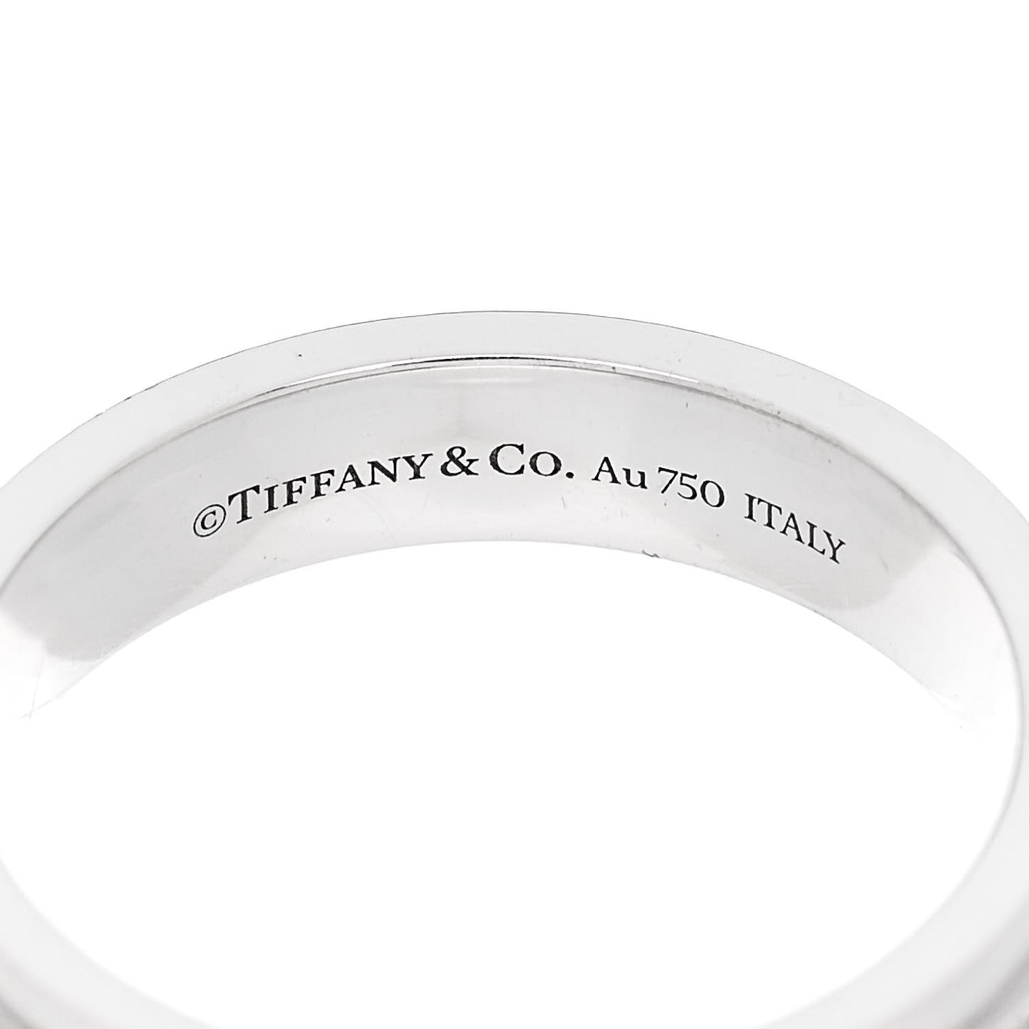 18K White Gold Diamond Narrow T Two Ring 54 7