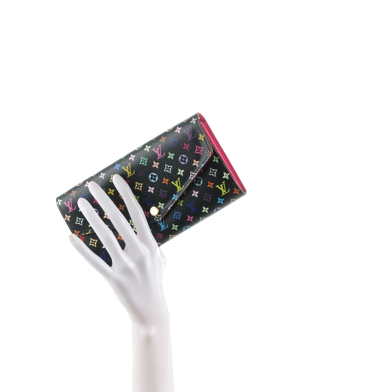 Louis Vuitton Monogram Multicolor Sarah Wallet NM Black Grenade 2 of 7