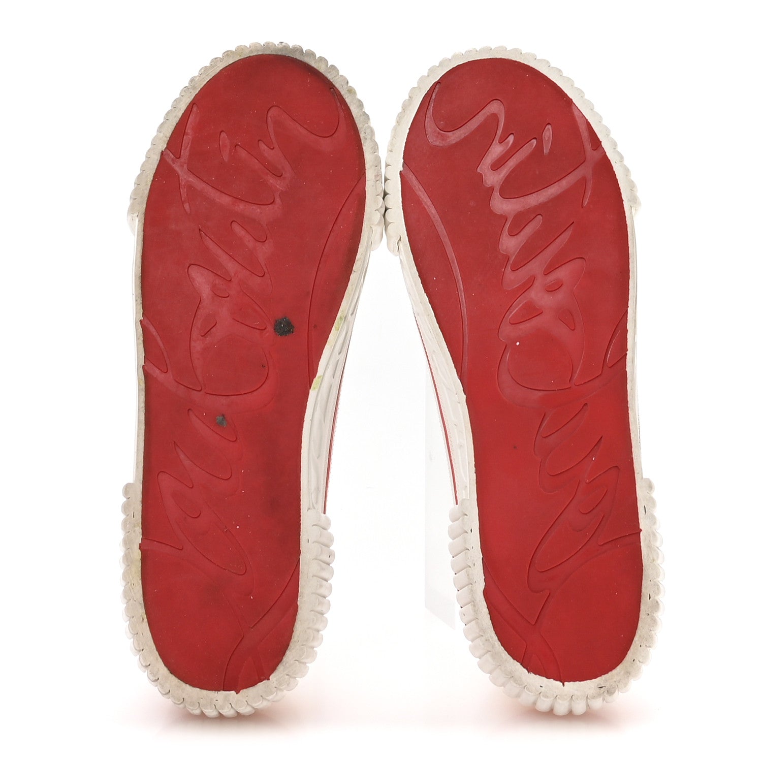 Christian Louboutin Canvas Pedro Womens Flat Sneakers 37.5 White 6 of 8