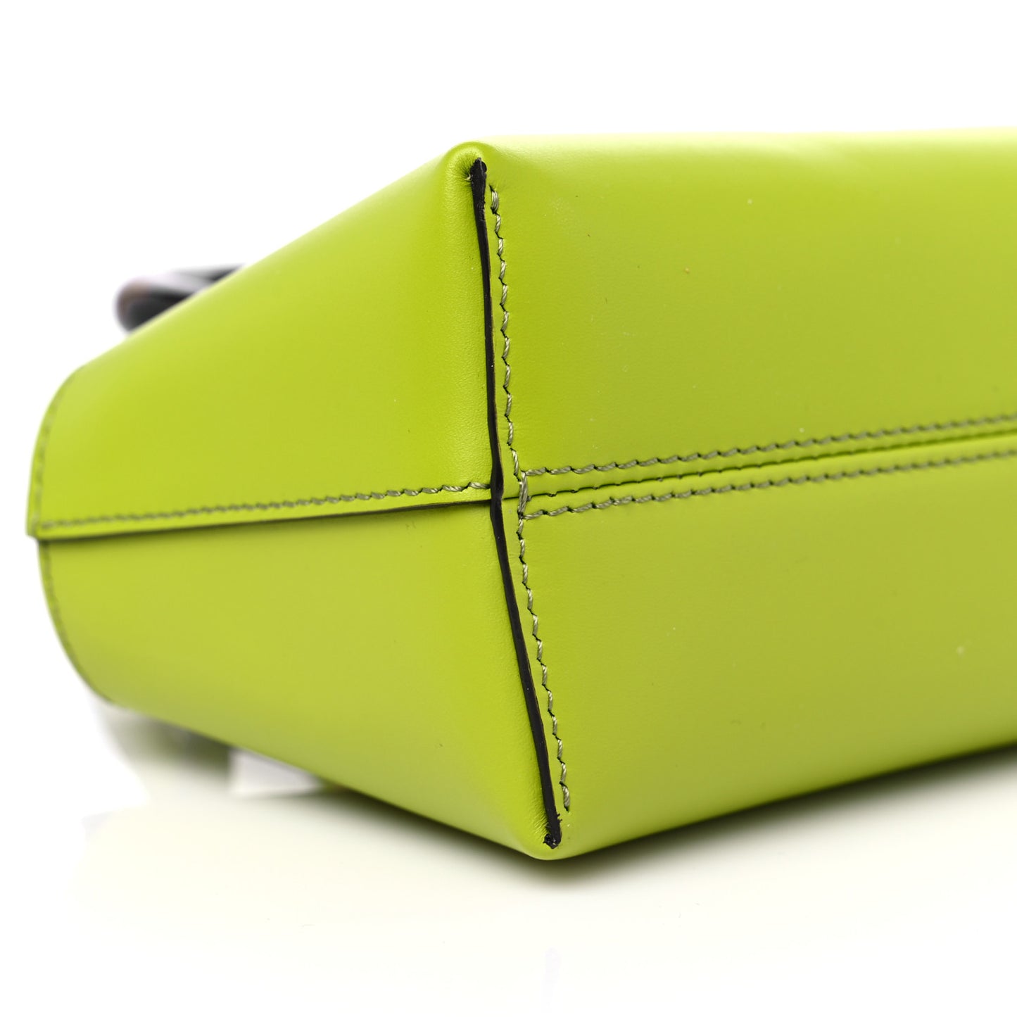 Vitello King Plexiglass Logo Embossed Mini By The Way Top Handle Boston Bag Wasabi