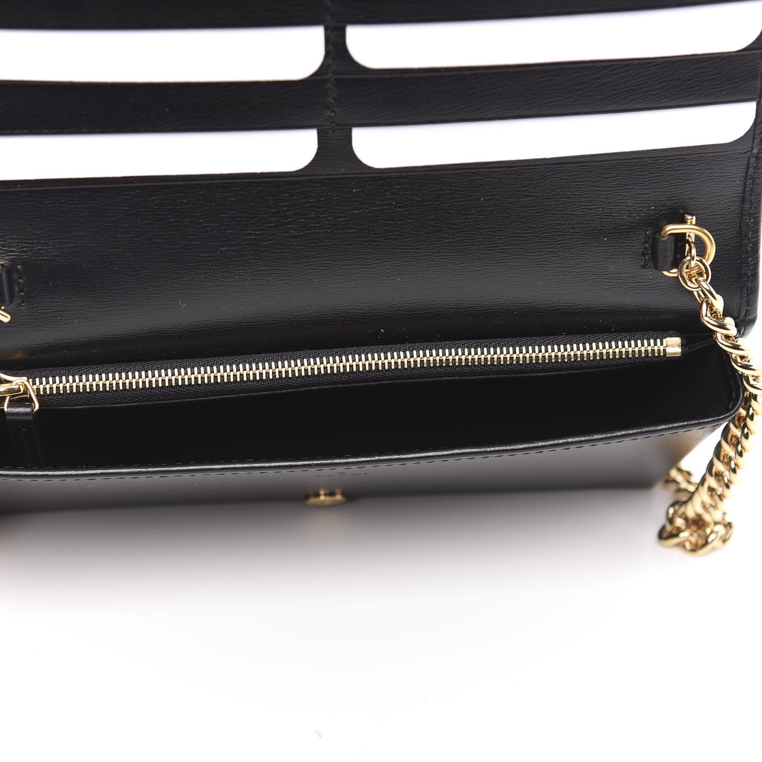 Gucci Boarded Plutone Calfskin Horsebit 1955 Wallet On Chain Black 5 of 10