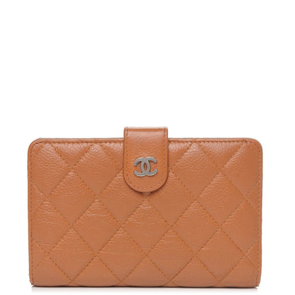 Chanel Caviar Quilted Zipped Pocket Wallet Dark Beige 1 of 9