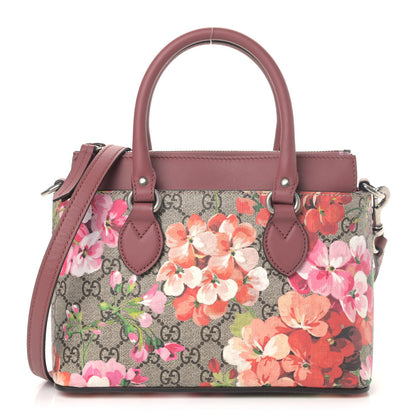 Gucci GG Supreme Monogram Blooms Mini Zip Top Tote Beige Multicolor Dry Rose 1 of 4