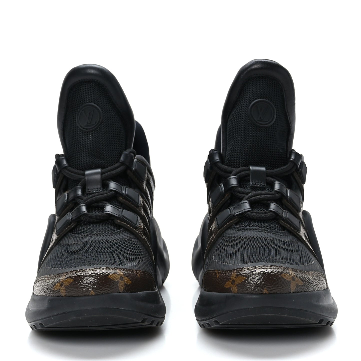 Calfskin Patent Monogram LV Archlight Sneakers 37.5 Black
