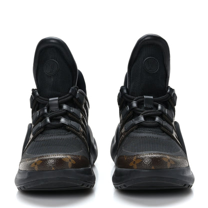 Louis Vuitton Calfskin Patent Monogram LV Archlight Sneakers 37.5 Black 2 of 9