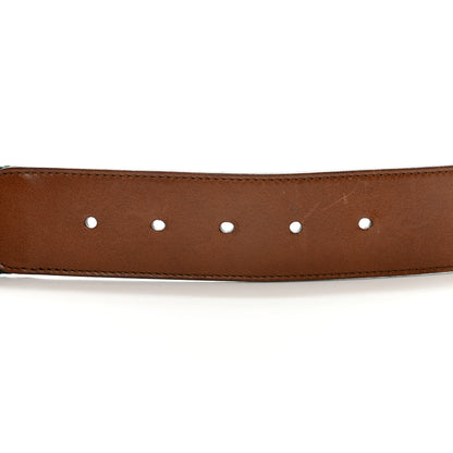Gucci Nylon Calfskin Double G Web 40mm Belt Green Red Cuir 3 of 11