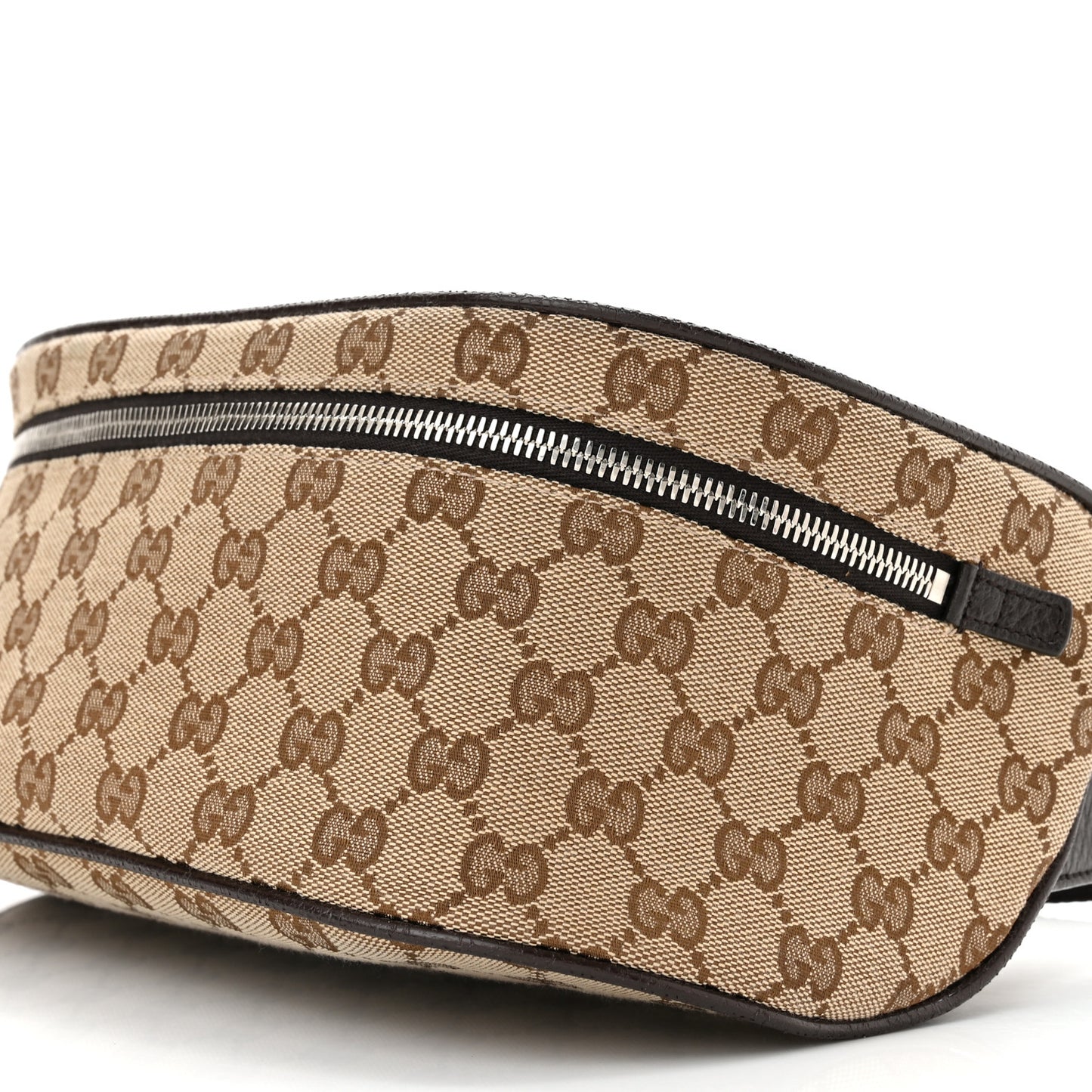 Monogram Dollar Calfskin Waist Pouch Beige Ebony Testa di Moro Marrone Scuro