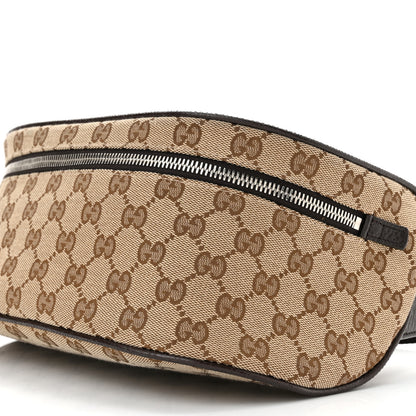Gucci Monogram Dollar Calfskin Waist Pouch Beige Ebony Testa di Moro Marrone Scuro 9 of 9