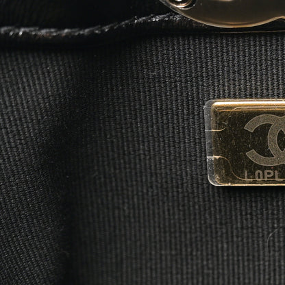 Chanel Shiny Crumpled Calfskin Quilted Small 31 Shopping Bag White Black 7 of 11