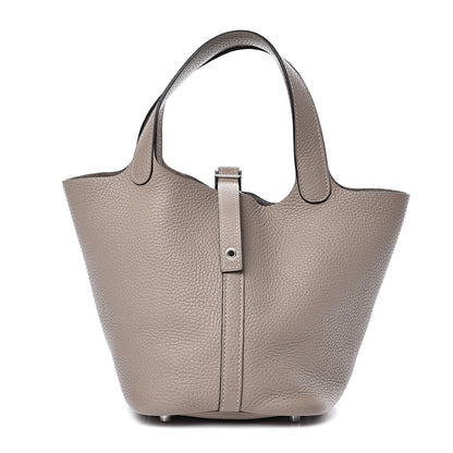 Hermes Taurillon Clemence Picotin Lock 18 PM Gris Tourterelle 1 of 13