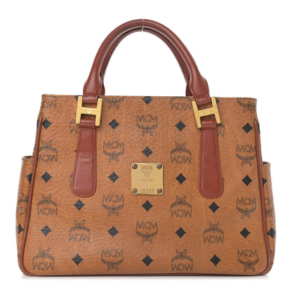 MCM Visetos Small Tote Cognac 1 of 16