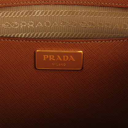 Prada Saffiano Medium Galleria Double Zip Tote Caramel 7 of 9
