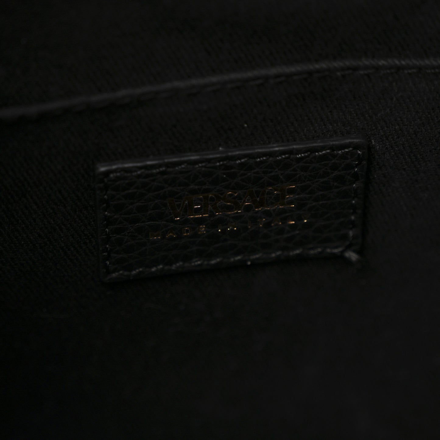 Grainy Calfskin Virtus Top Handle Tote Black