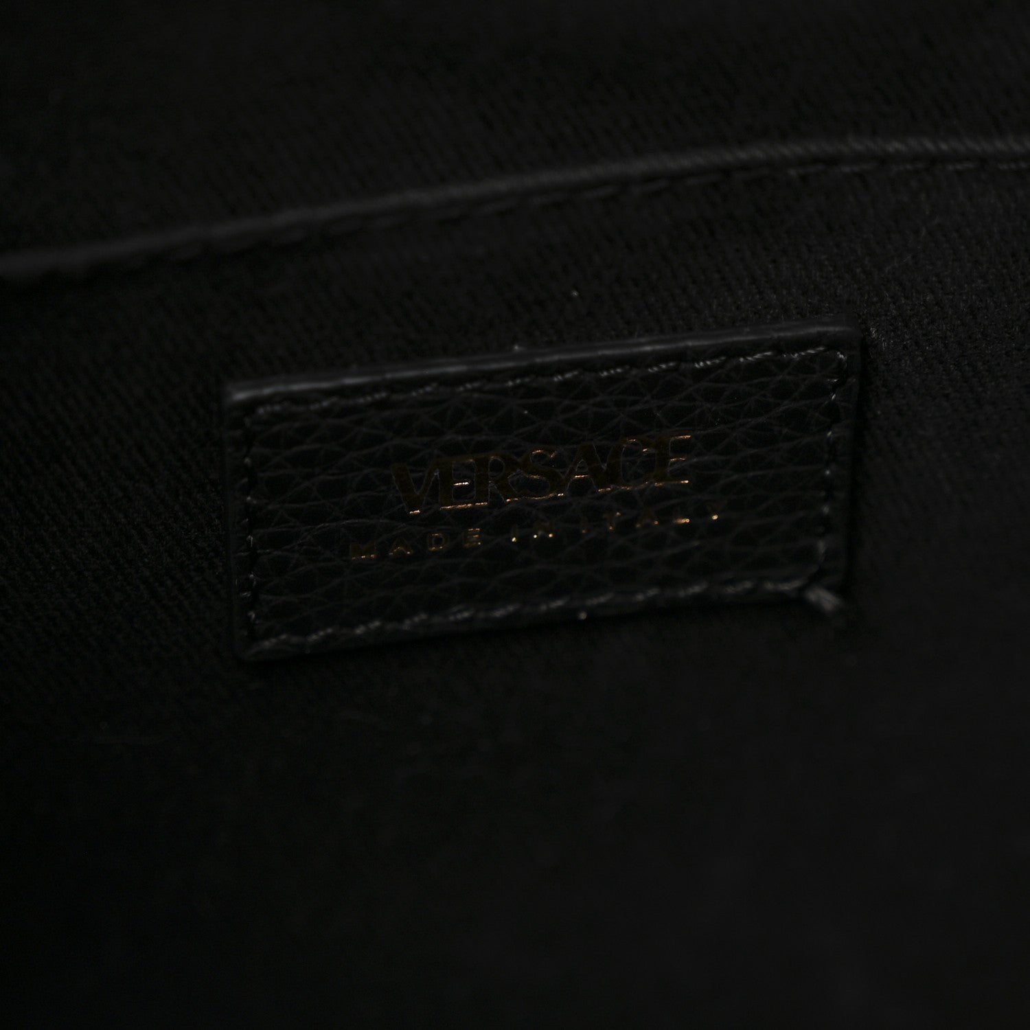 Versace Grainy Calfskin Virtus Top Handle Tote Black 5 of 9