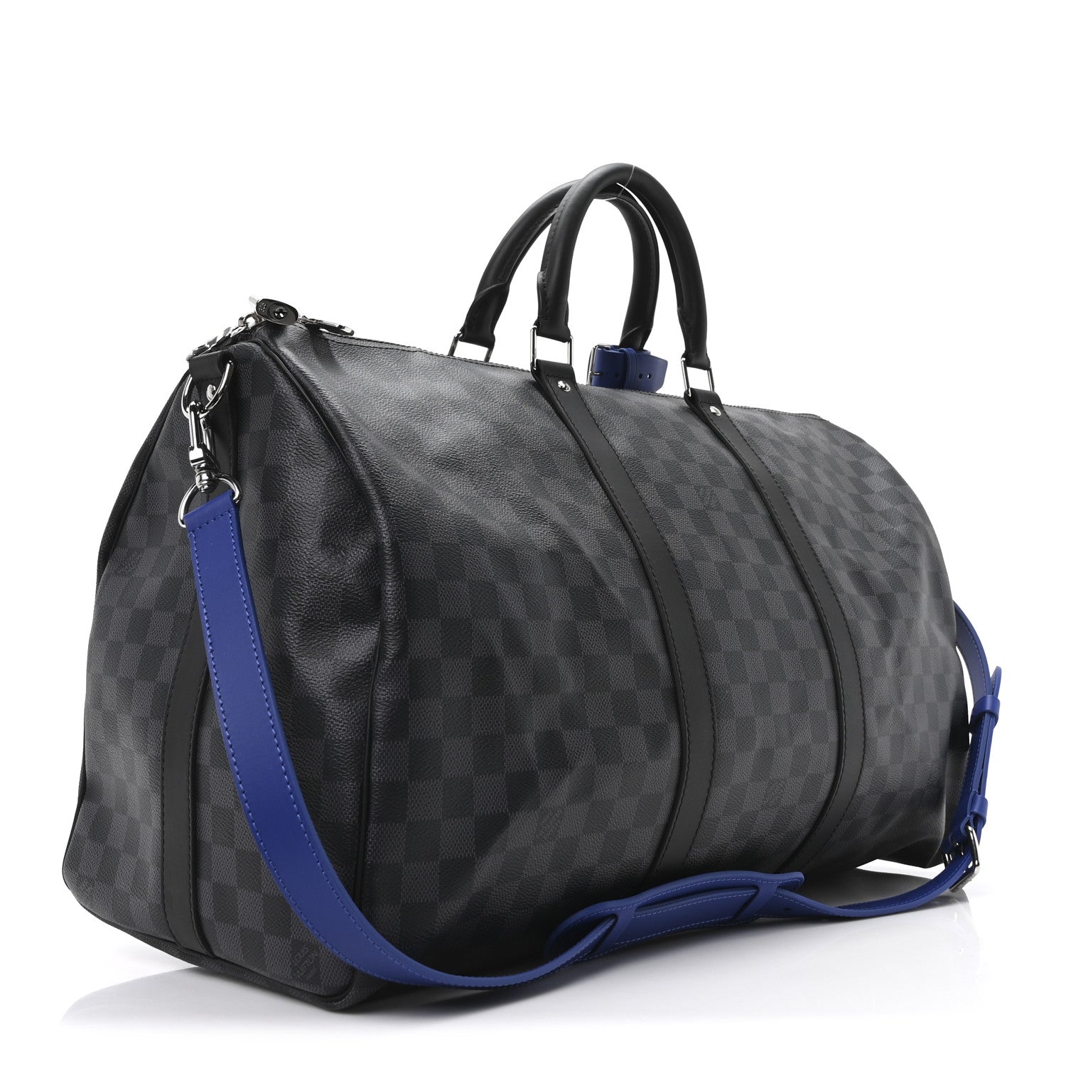 Louis Vuitton Damier Graphite Keepall Bandouliere 50 Indigo Blue 2 of 8
