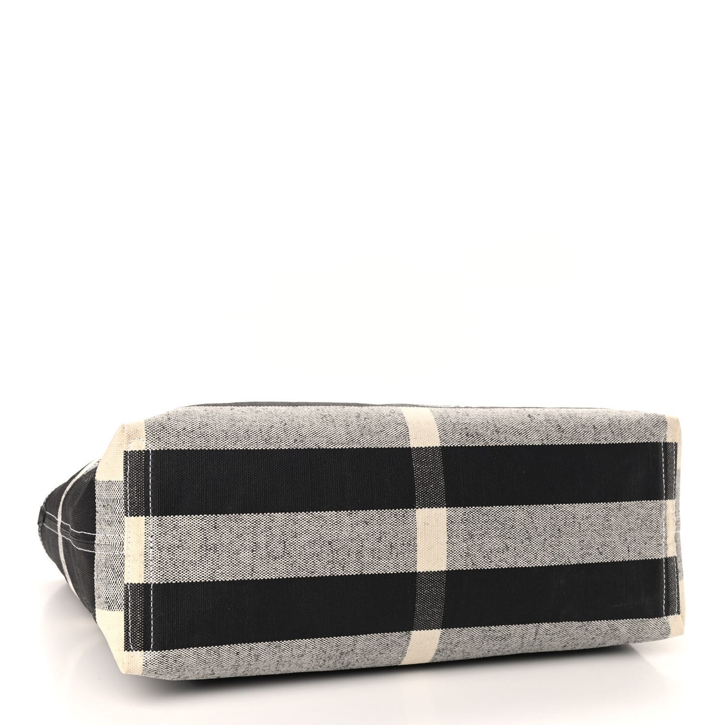 Coated Canvas Mega Check Medium Doodle Tote Black