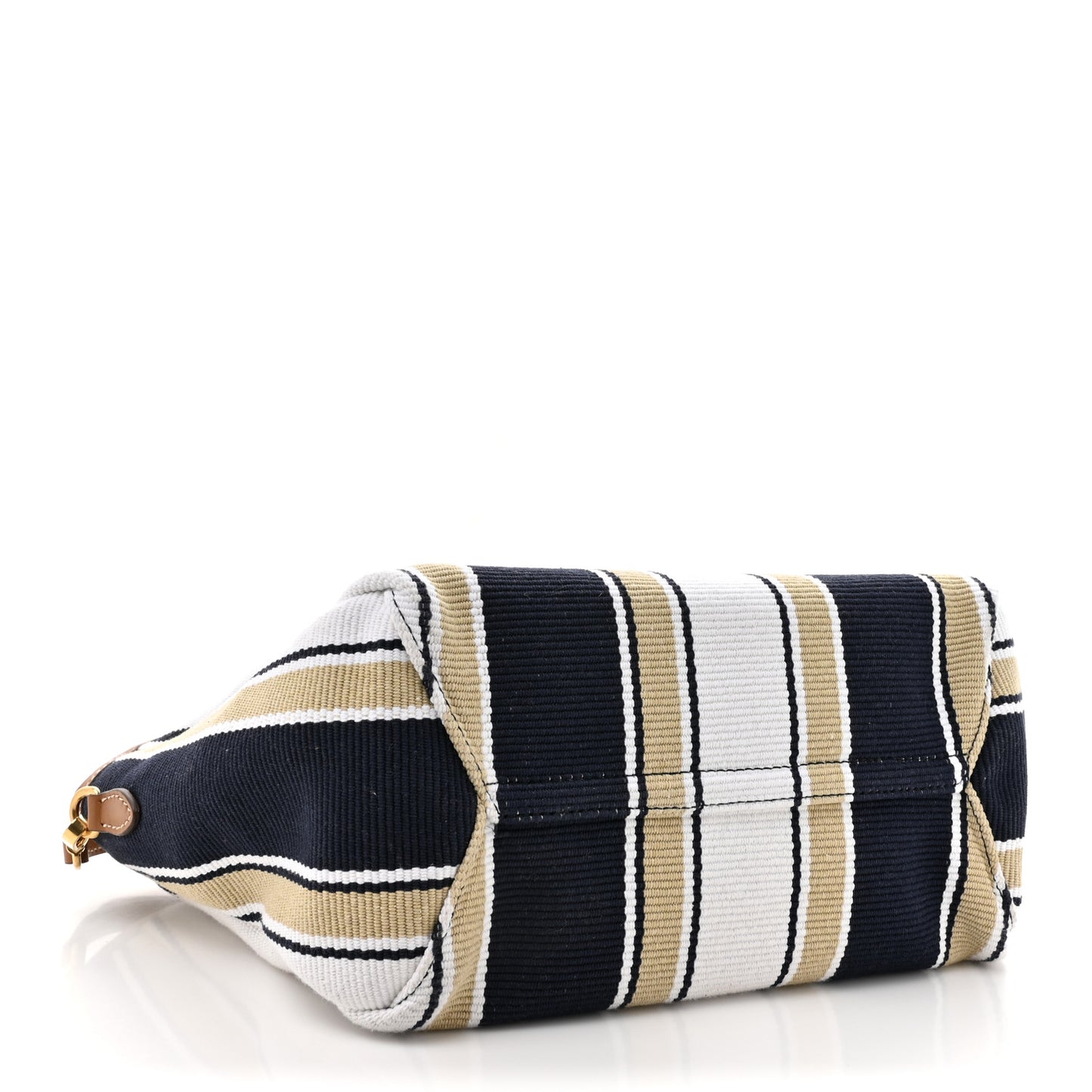 Cannete Canvas Striped Small Ivy Tote Blue Sabbia