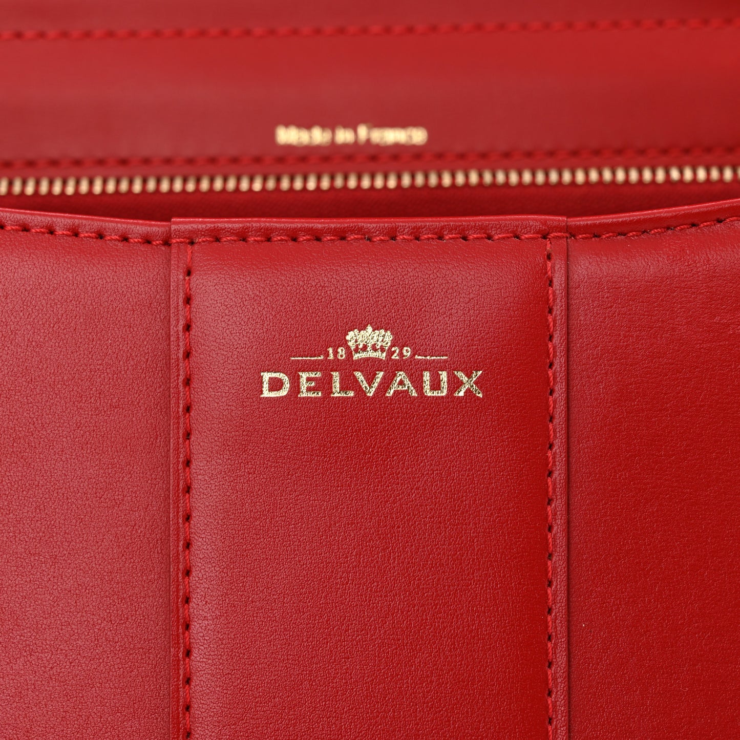Box Calfskin MM Brillant Satchel Red