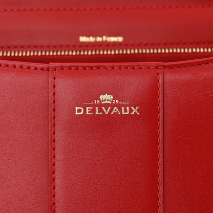 Delvaux Box Calfskin MM Brillant Satchel Red 6 of 17