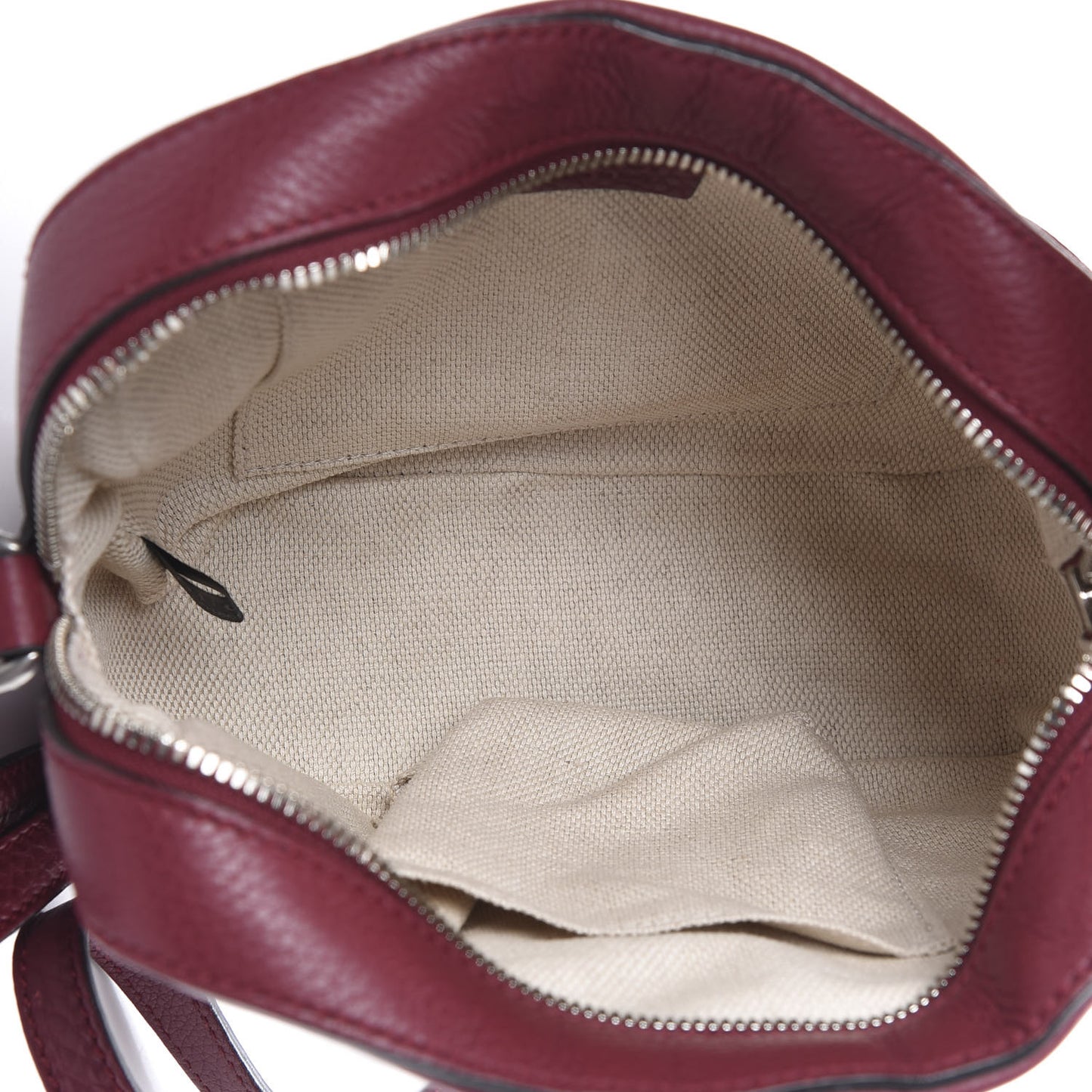 Pebbled Calfskin Studded Small Soho Disco Bag Soft Burgundy