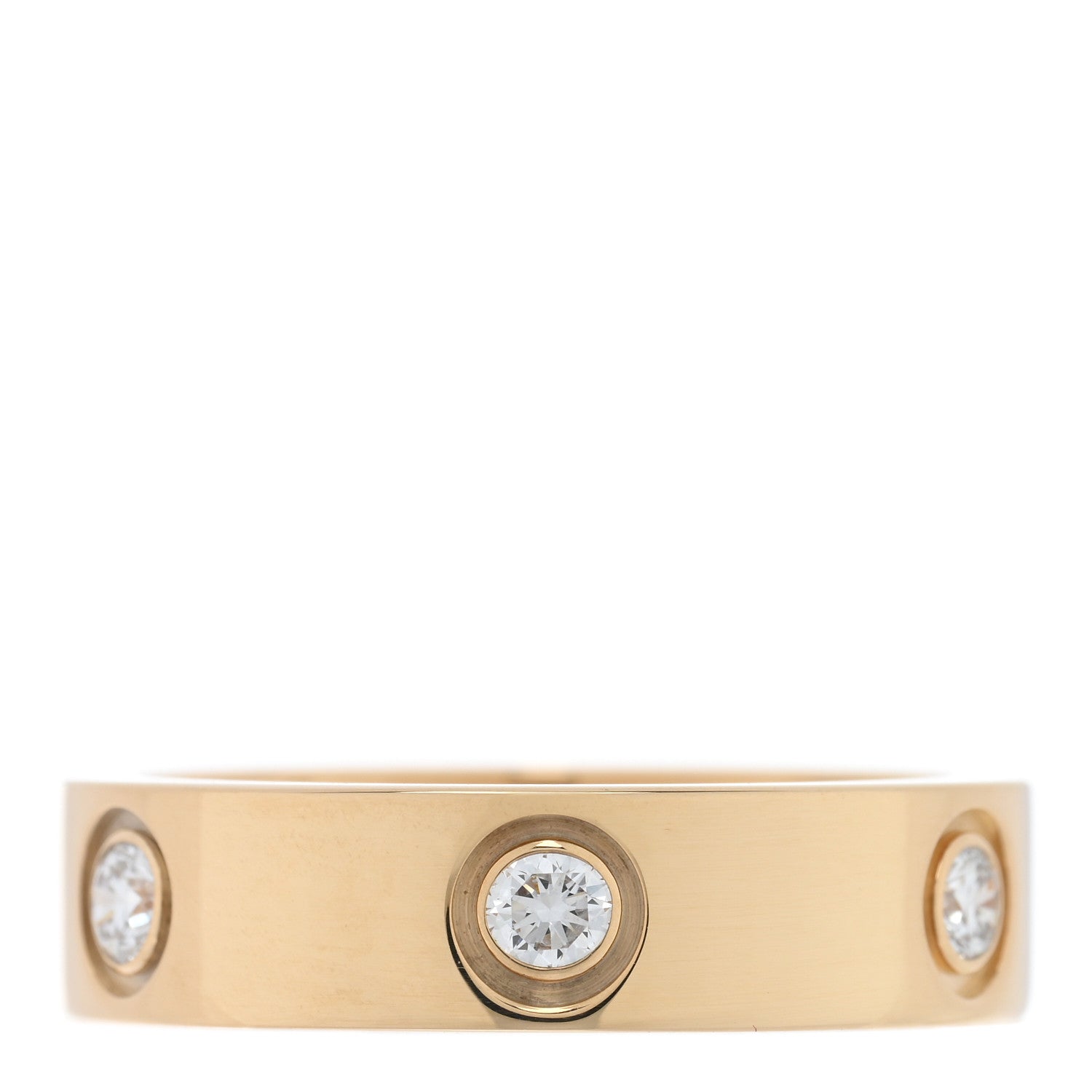 Cartier 18K Yellow Gold Gold 6 Diamond 5.5mm LOVE Ring 57 8 1 of 4