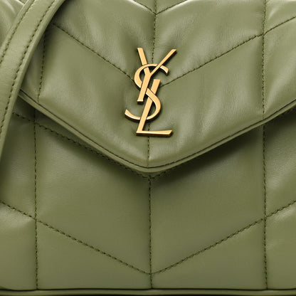 Saint Laurent Lambskin Quilted Toy Loulou Puffer Monogram Chain Satchel Light Pistache 8 of 13