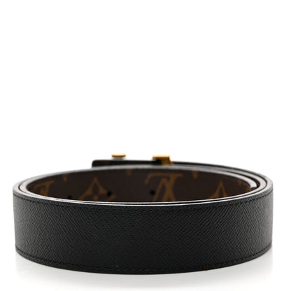 Louis Vuitton Calfskin Monogram 30mm LV Initiales Reversible Belt 75 30 Black 3 of 6