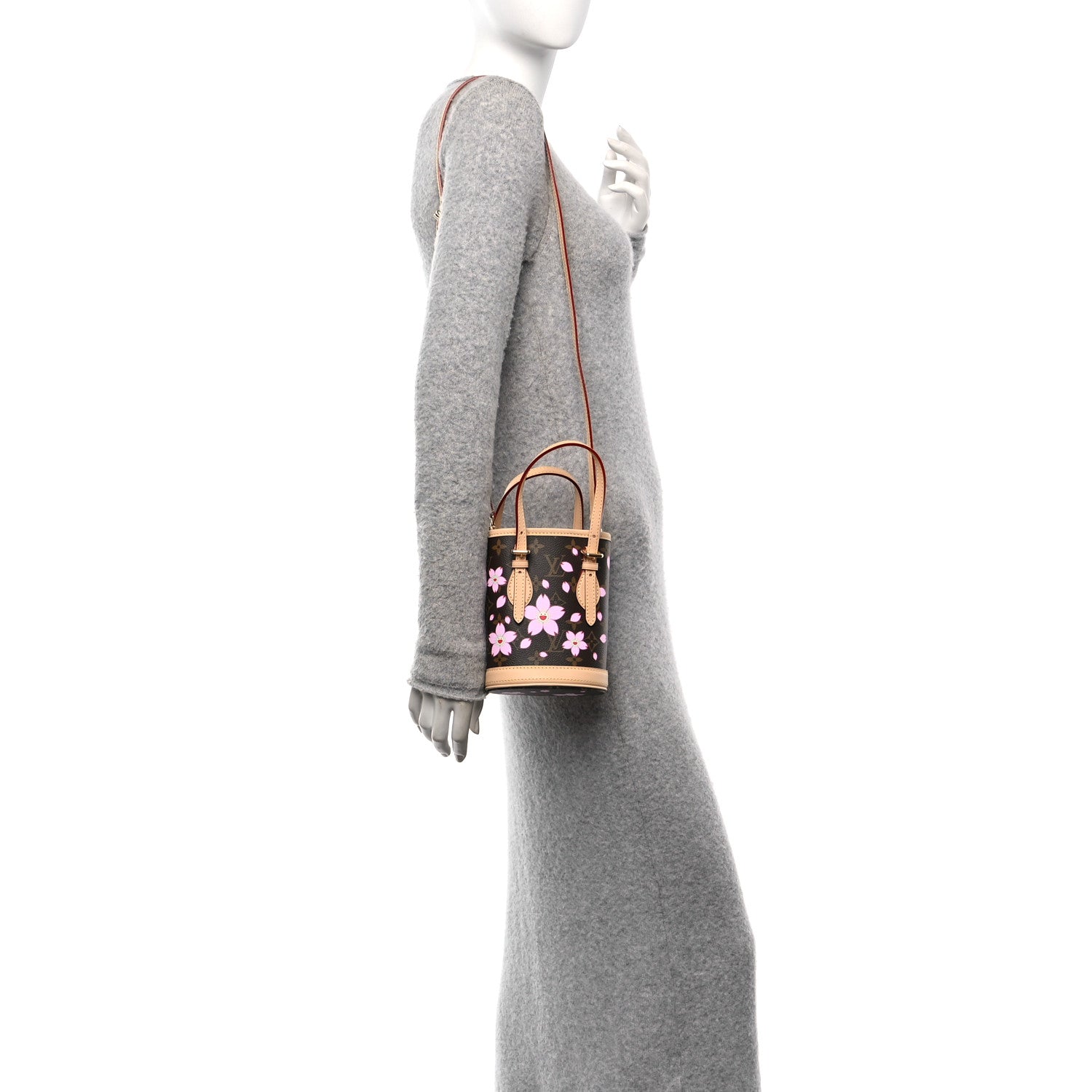 Louis Vuitton LV X TM Monogram Cherry Blossom Nano Bucket Sakura Brown 2 of 10