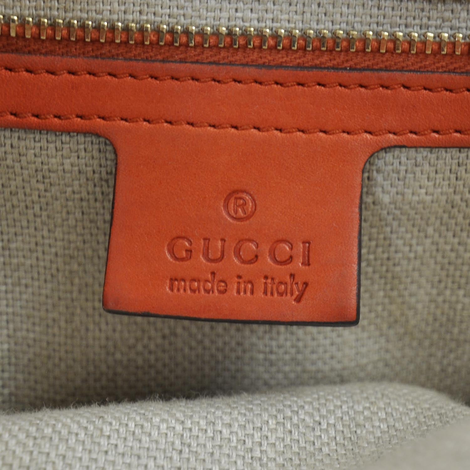 Gucci Leather Handmade Medium Top Handle Bag Orange 7 of 9