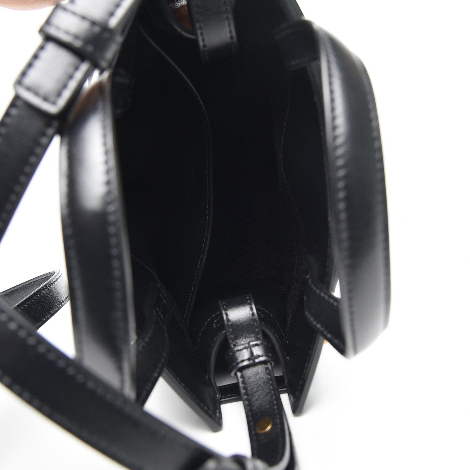 Saint Laurent Smooth Calfskin Manhattan Nano Shopper Tote Black 3 of 7