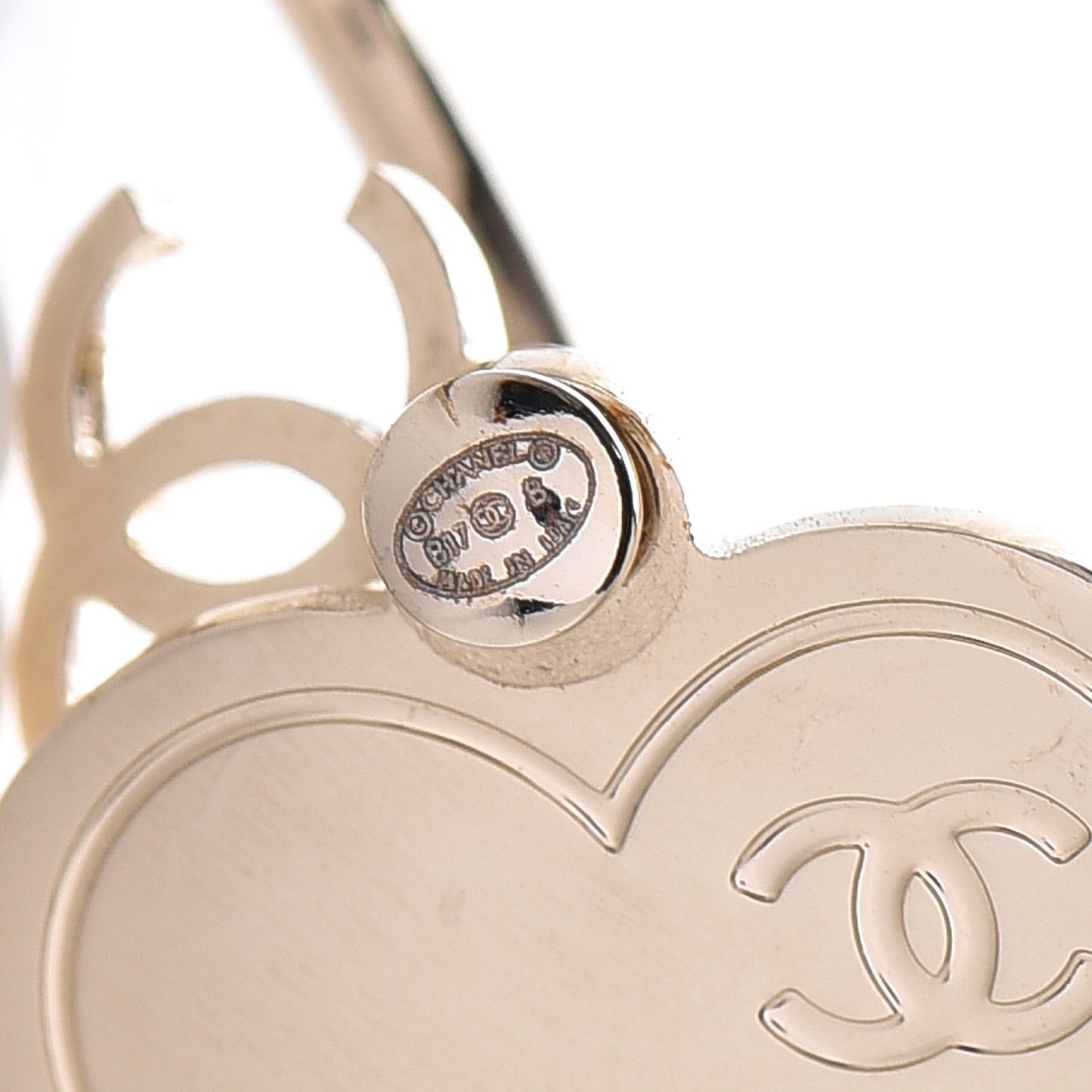Heart CC Dangle Earrings Gold