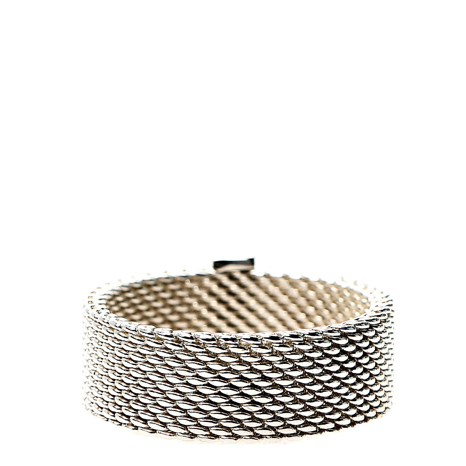 Tiffany Sterling Silver Diamond Somerset Mesh Ring 51 5.75 2 of 4