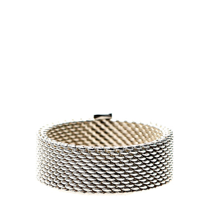 Tiffany Sterling Silver Diamond Somerset Mesh Ring 51 5.75 2 of 4