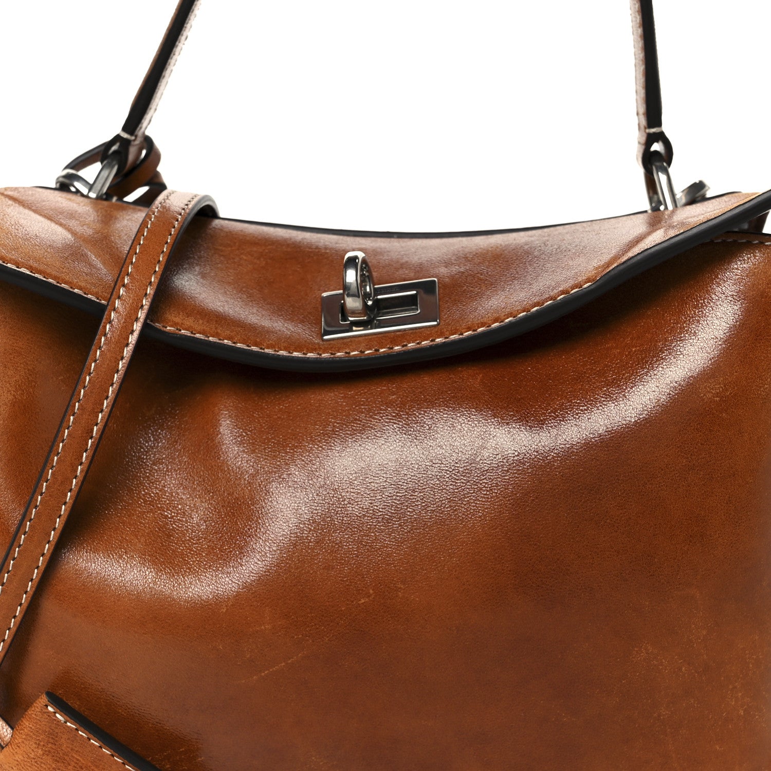 Balenciaga Vegetable Tanned Lambskin Mini Rodeo Top Handle Handbag Tan Cowboy 10 of 12