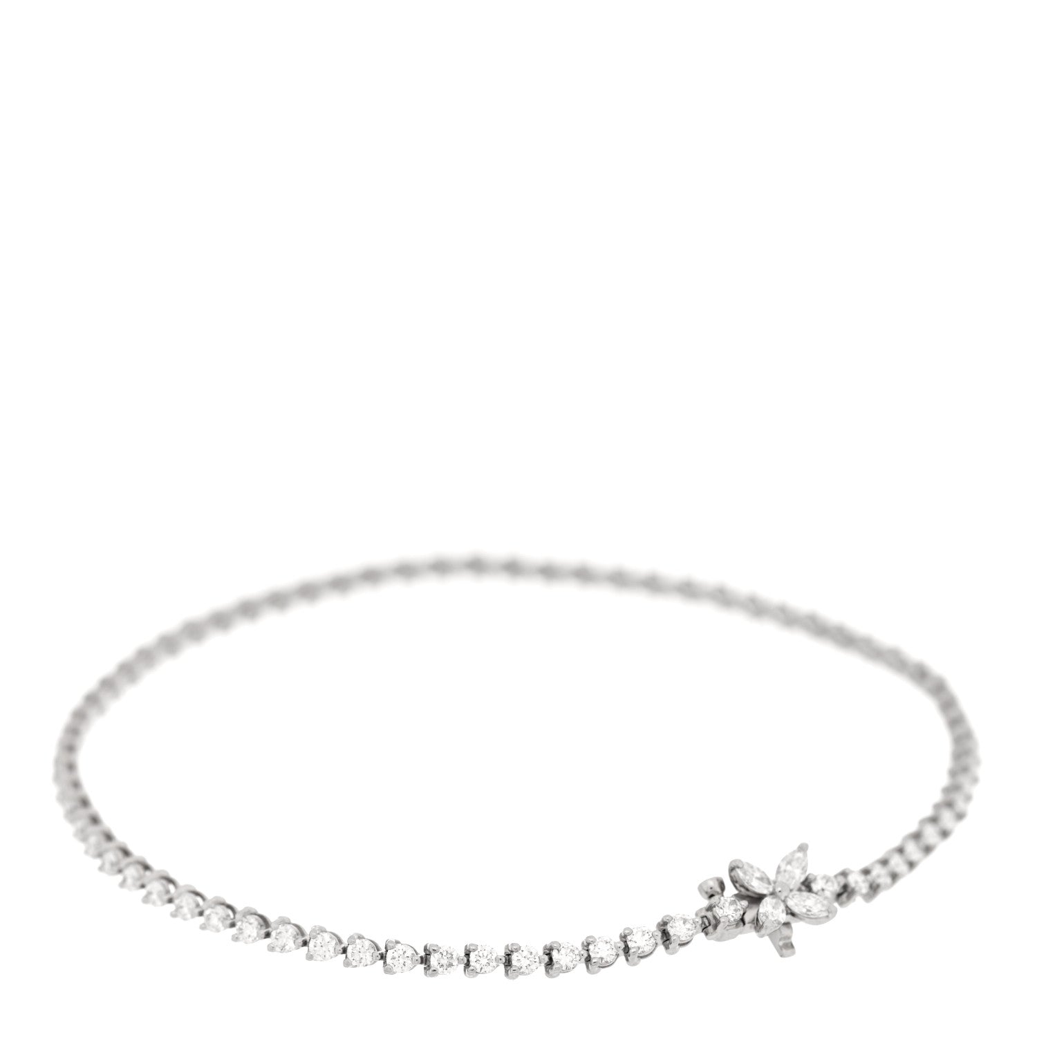 Tiffany Platinum Diamond 2.09ctw Victoria Tennis Bracelet 2 of 4