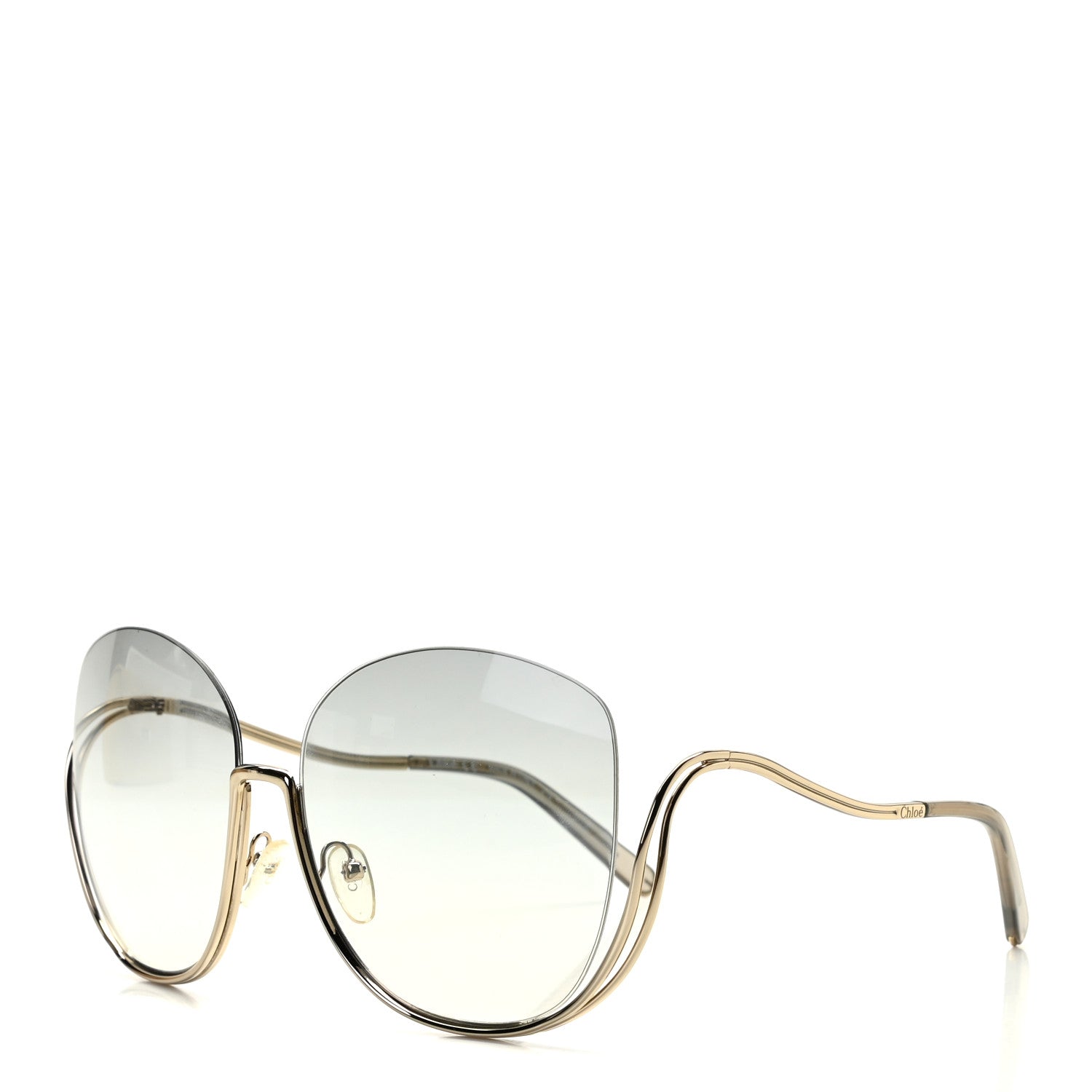 Chloe Oversized Round Milla Sunglasses CE125S Gold 1 of 7