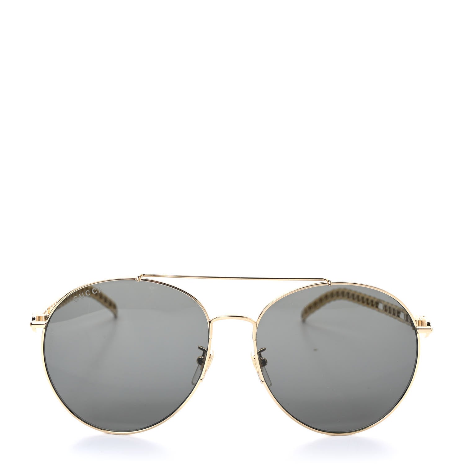 Gucci Aviator Charm Chain Sunglasses GG0725S Black 2 of 10