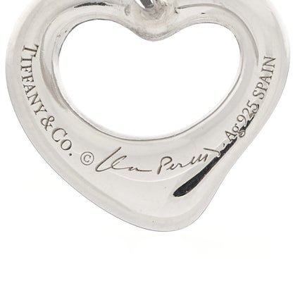 Tiffany Sterling Silver Elsa Peretti 11mm Open Heart Earrings 4 of 5