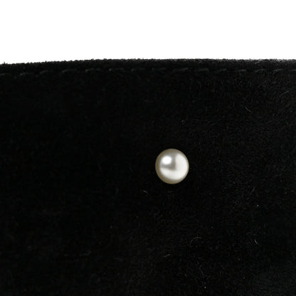 Chanel Suede Pearl CC Espadrilles 37 Black 10 of 10