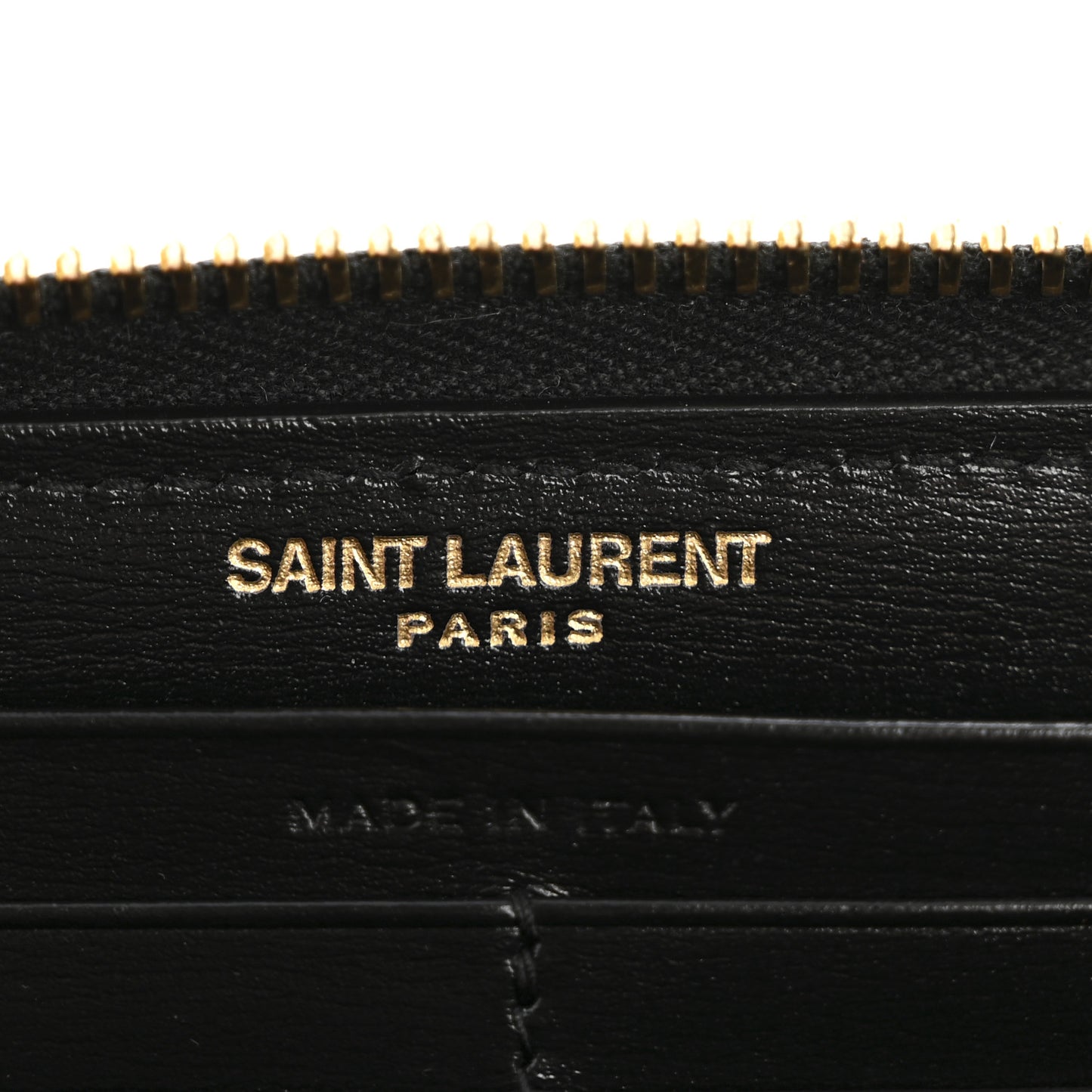 Calfskin Zip Around Wallet Black