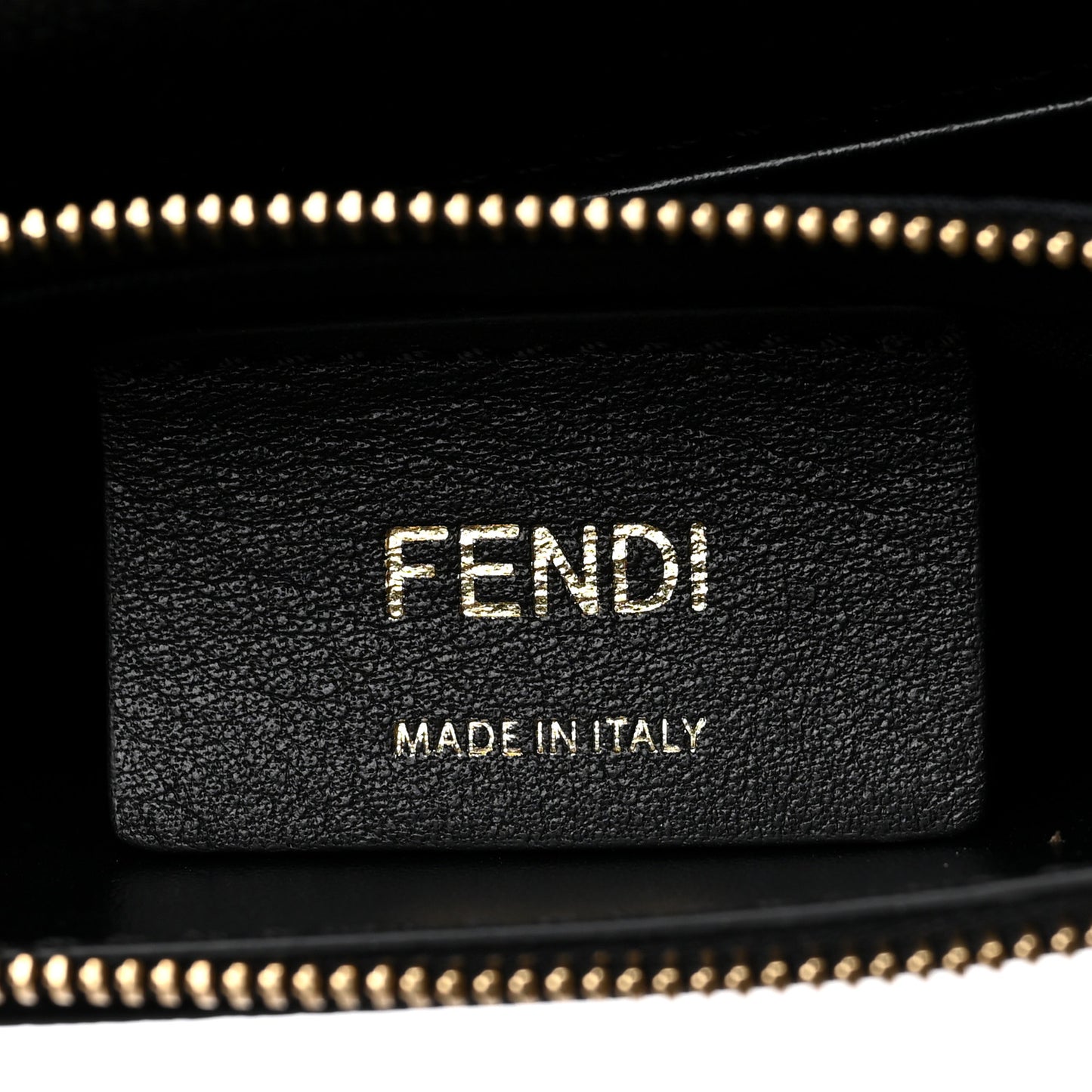 Vitello Cruise F is Fendi Bi-Color FF 1974 Embossed Medium Envelope Wallet On Chain Black Maya