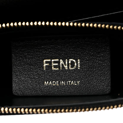 Fendi Vitello Cruise F is Fendi Bi-Color FF 1974 Embossed Medium Envelope Wallet On Chain Black Maya 6 of 11