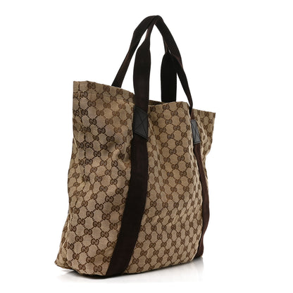 Gucci GG Monogram Medium Handle Vertical Tote Bag Dark Brown 3 of 10