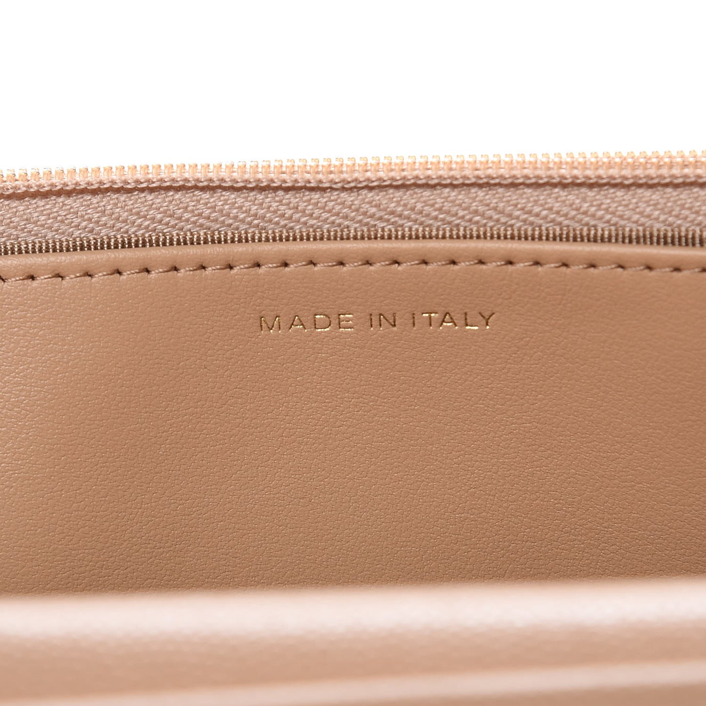 Caviar Quilted Wallet On Chain WOC Beige