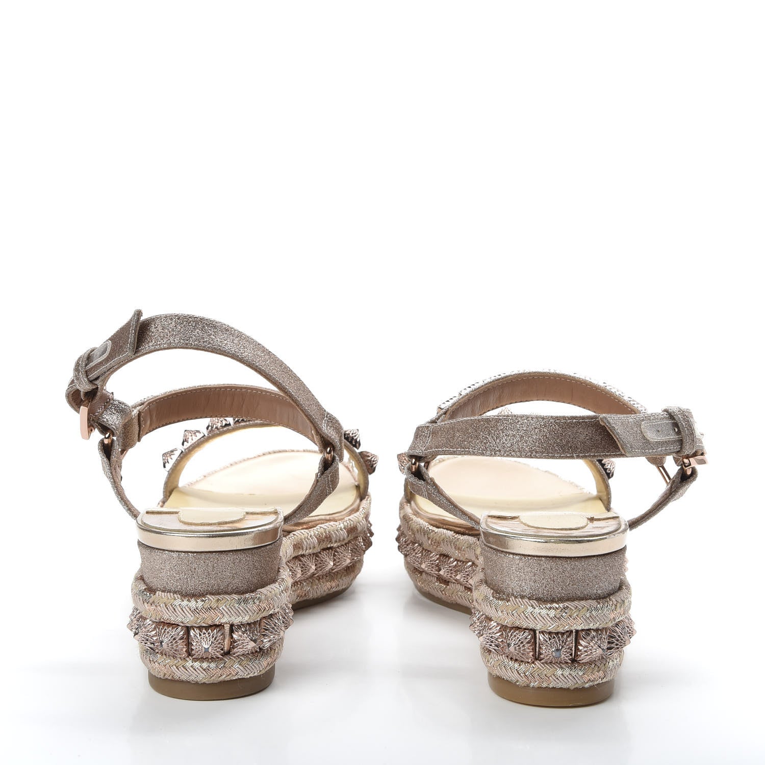Christian Louboutin Glitter Mini Specchio Vintage Pyraclou 60 Platform Sandals 36 Courtisane 6 of 8