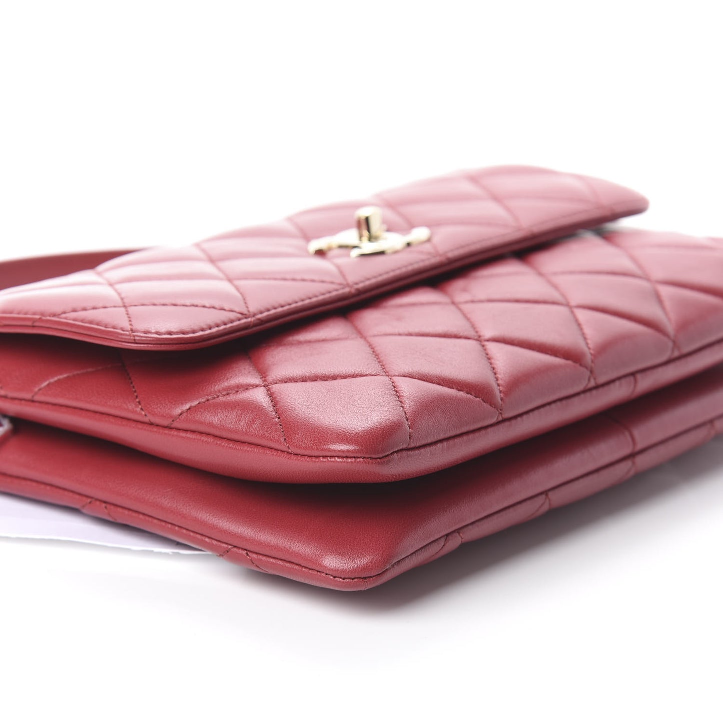 Lambskin Quilted Medium Trendy CC Flap Red