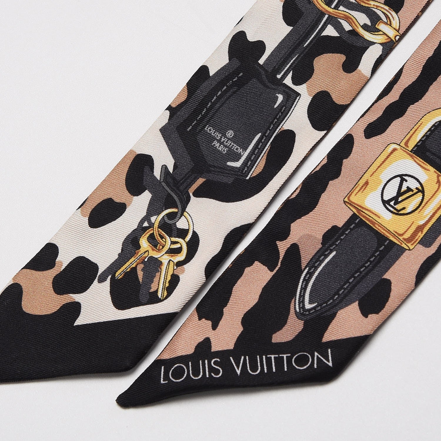 Louis Vuitton Silk Monogram Leorgam BB Bandeau Brown 3 of 5