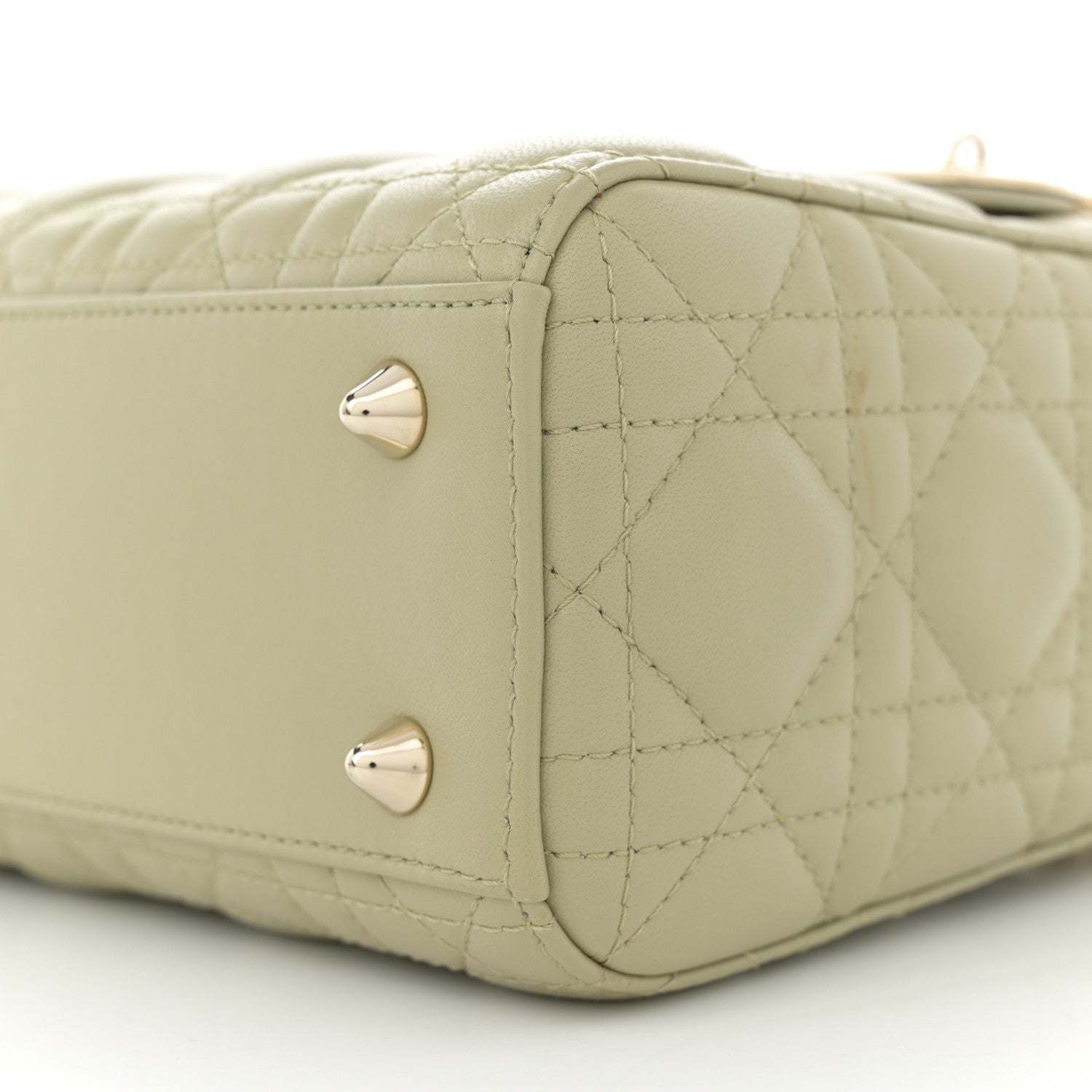 Christian Dior Lambskin Cannage Small My ABCDior Lady Dior Peyote Green 10 of 11