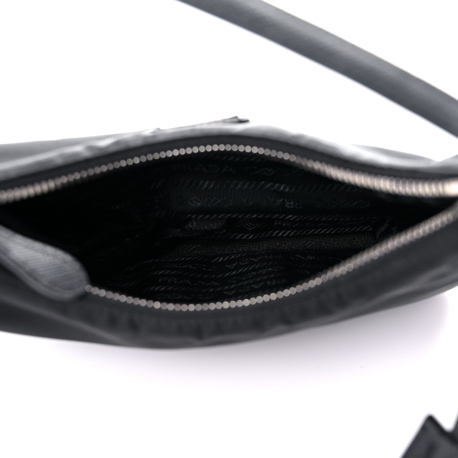Prada Tessuto Nylon Saffiano Mini Re-Edition 2005 Bag Black 5 of 11