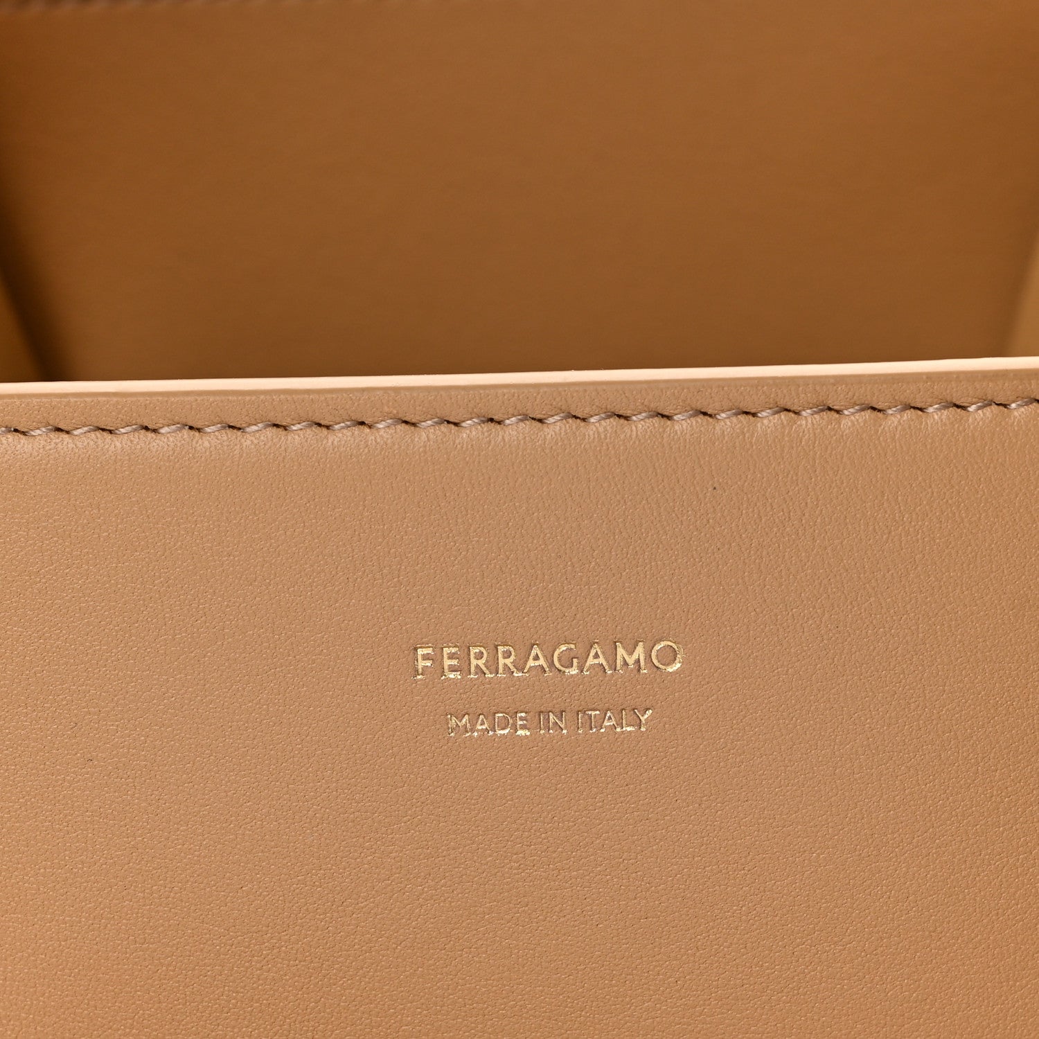 Salvatore Ferragamo Natural Grain Calfskin Small Hug Bag Light Caramel 6 of 9